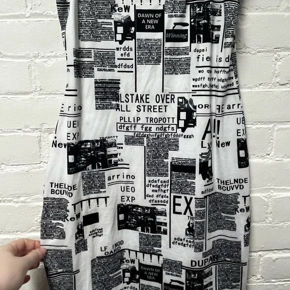 SHEIN Newspaper Print Mini Dress - Size S - Picture 5 of 8